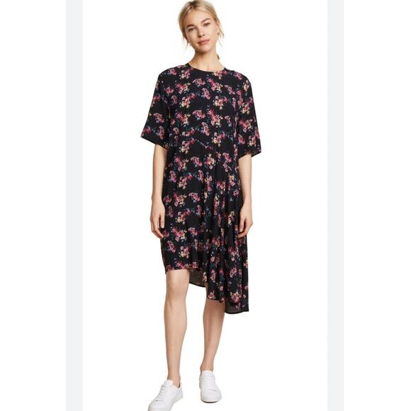 Public School | Rima Crew Neck Half-Sleeve Floral Print Midi Dress Size US 2 - Picture 1 of 9